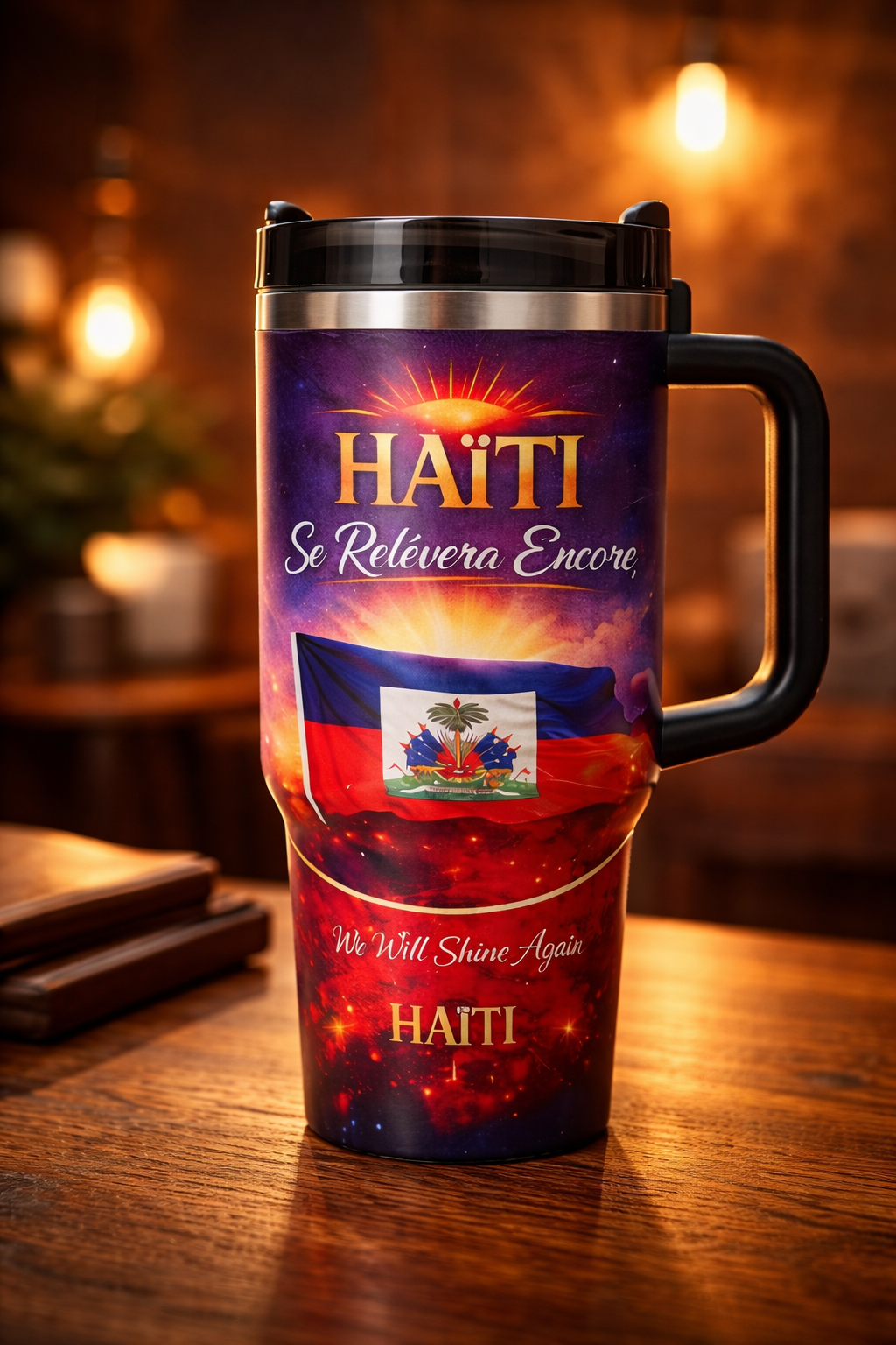 Stanley Custom Cup 40oz,Fet Ak Lanmou pou Drapo nou